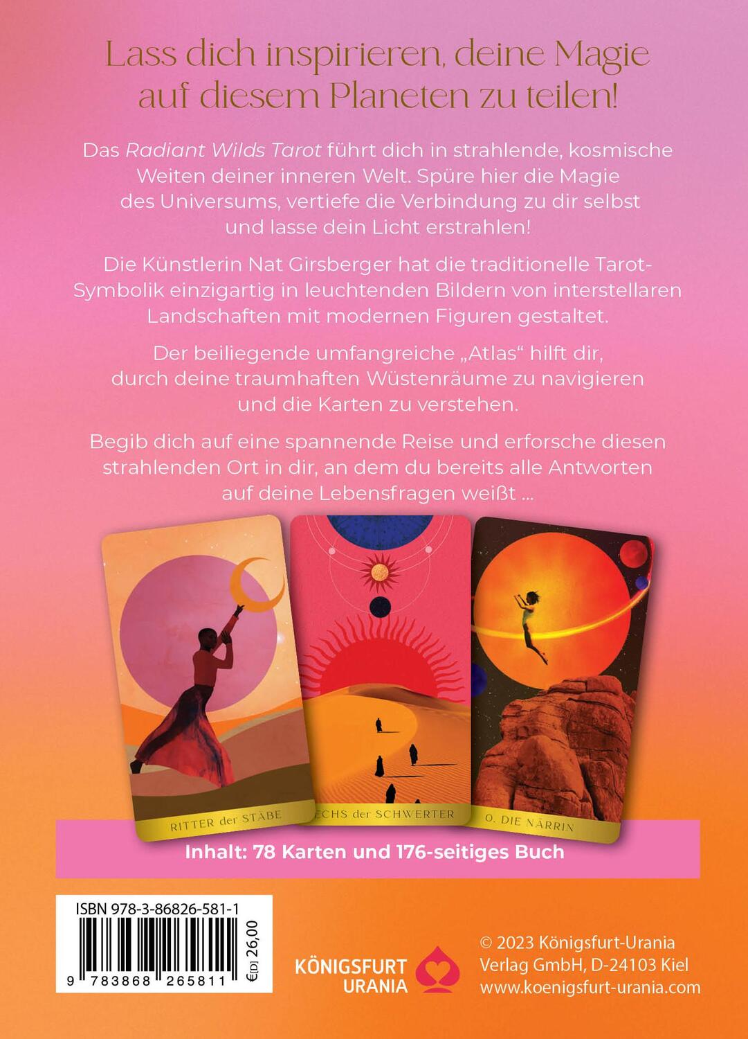 Rückseite: 9783868265842 | Radiant Wilds Tarot - Entdecke die strahlende Wildnis in dir: 78...