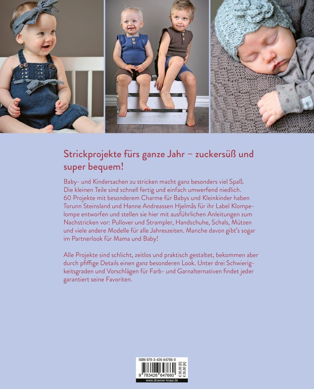Rückseite: 9783426647660 | Klompelompe - Bezaubernde Strickprojekte für Babys und Kinder | Buch