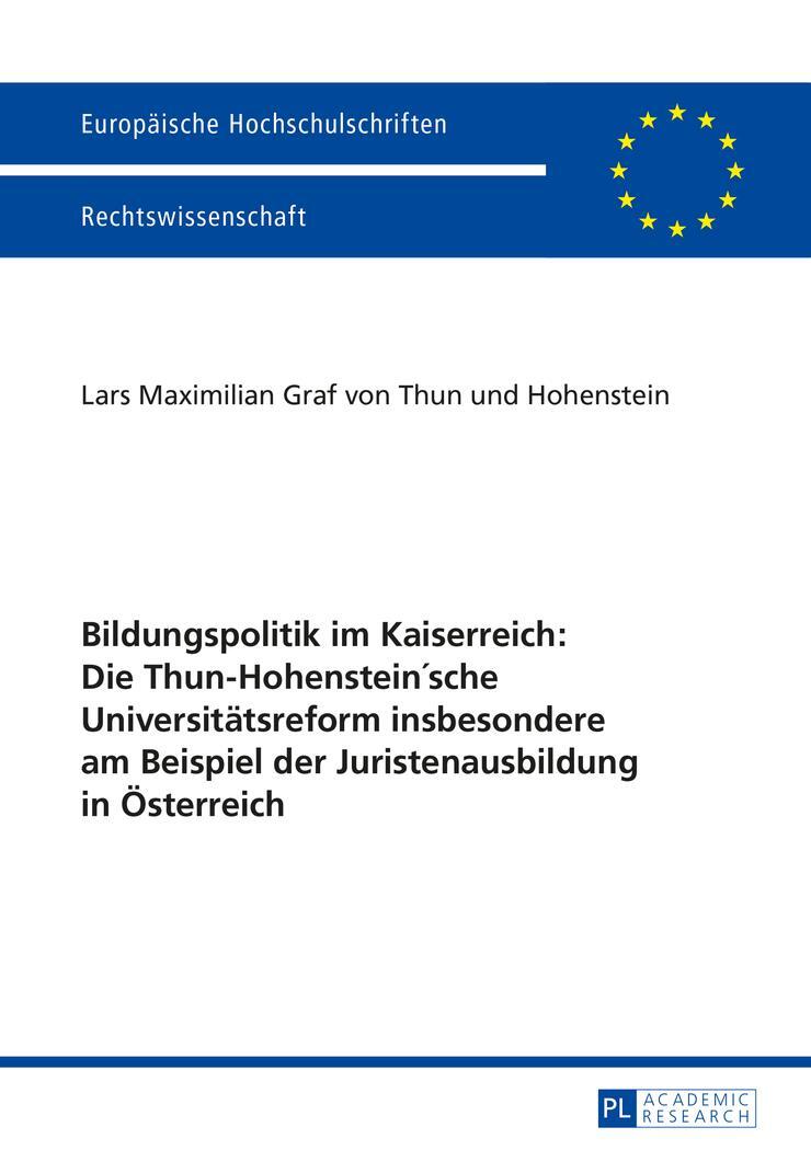 Cover: 9783631669808 | Bildungspolitik im Kaiserreich: Die Thun-Hohenstein¿sche...