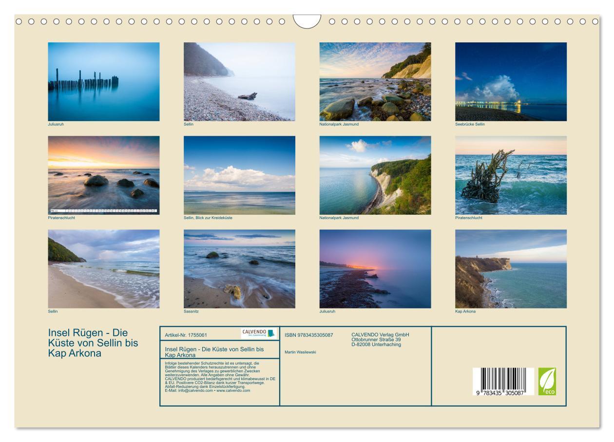 Bild: 9783435305087 | Insel Rügen - Die Küste von Sellin bis Kap Arkona (Wandkalender...