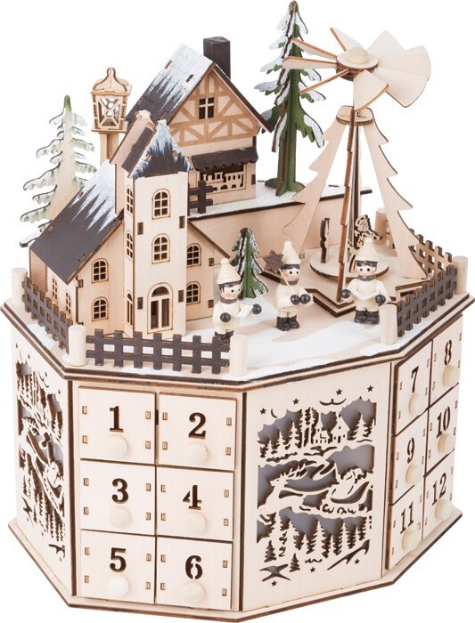 Cover: 4020972109972 | Small foot 10997 - Adventskalender Pyramide mit Beleuchtung, Holz,...