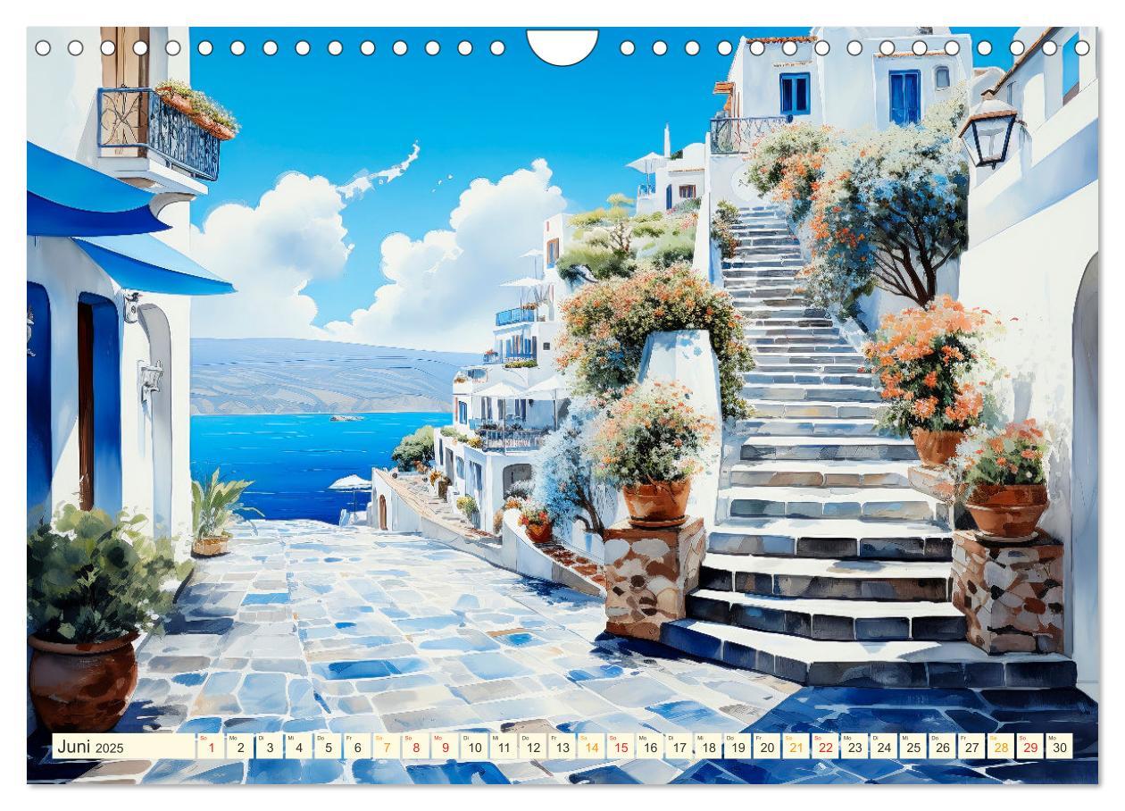 Bild: 9783383846595 | Santorini Inselträume (Wandkalender 2025 DIN A4 quer), CALVENDO...