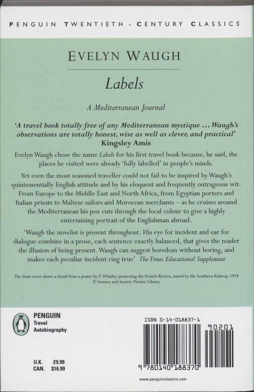 Rückseite: 9780140188370 | Labels | A Mediterranean Journal | Evelyn Waugh | Taschenbuch | 1995