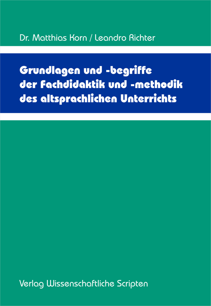 Cover: 9783957351548 | Grundlagen und -begriffe der Fachdidaktik und -methodik des...