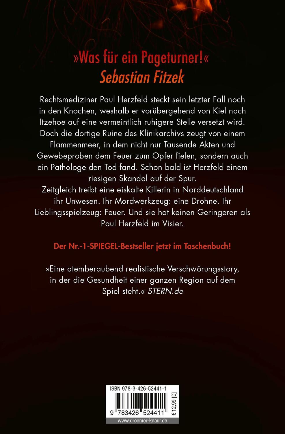 Rückseite: 9783426524411 | Abgefackelt | True-Crime-Thriller | Michael Tsokos (u. a.) | Buch