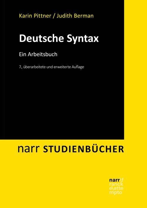 Cover: 9783823384113 | Deutsche Syntax | Ein Arbeitsbuch | Karin Pittner (u. a.) | Buch