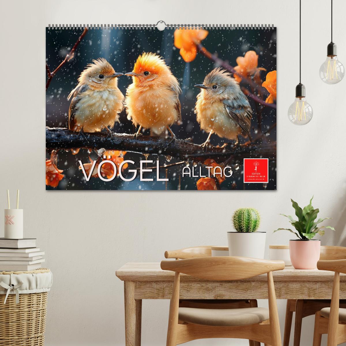 Bild: 9783383842979 | Vögel Alltag (Wandkalender 2025 DIN A2 quer), CALVENDO Monatskalender