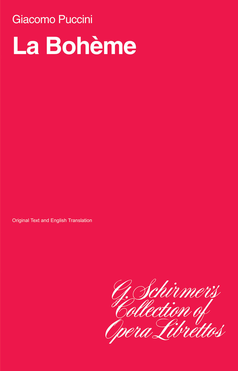 Cover: 73999197006 | Giacomo Puccini | Opera | Buch | 1986 | G. Schirmer