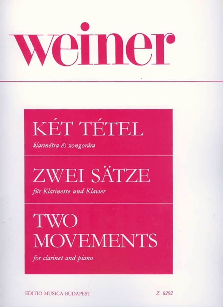 Cover: 9790080082928 | 2 Sätze für Klarinette und Klavier | Leo Weiner | Buch | 1977