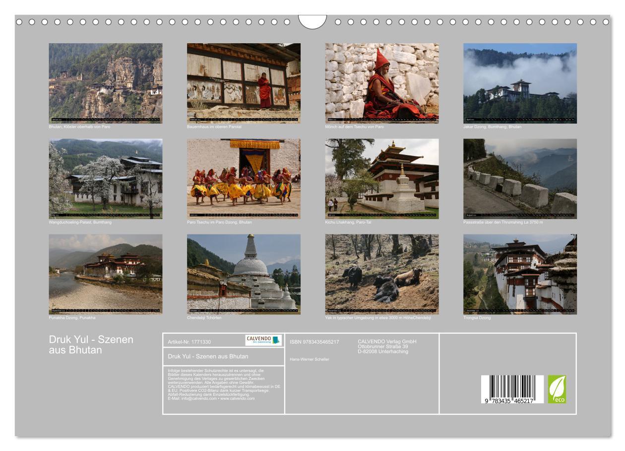 Bild: 9783435465217 | Druk Yul - Szenen aus Bhutan (Wandkalender 2025 DIN A3 quer),...