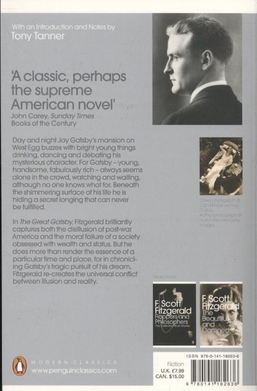 Rückseite: 9780141182636 | The Great Gatsby | F. Scott Fitzgerald | Taschenbuch | Englisch | 2000