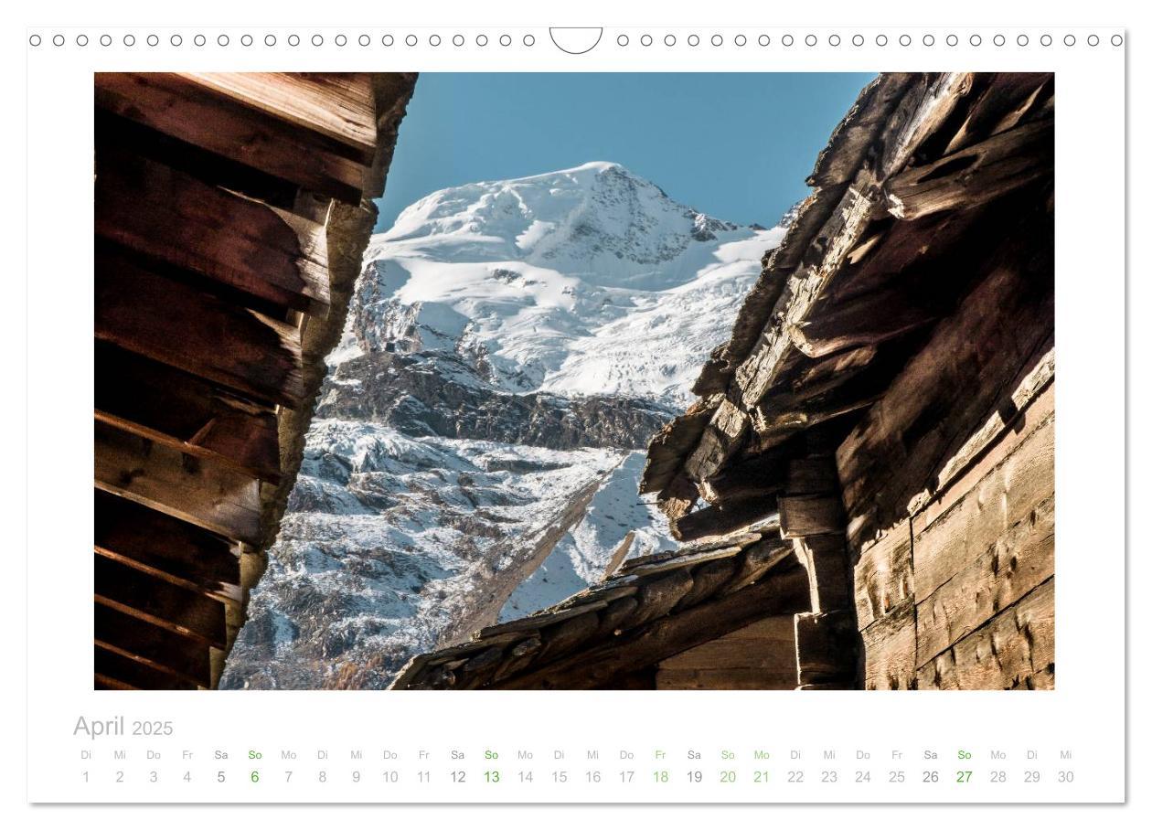 Bild: 9783435493227 | saas fee (Wandkalender 2025 DIN A3 quer), CALVENDO Monatskalender