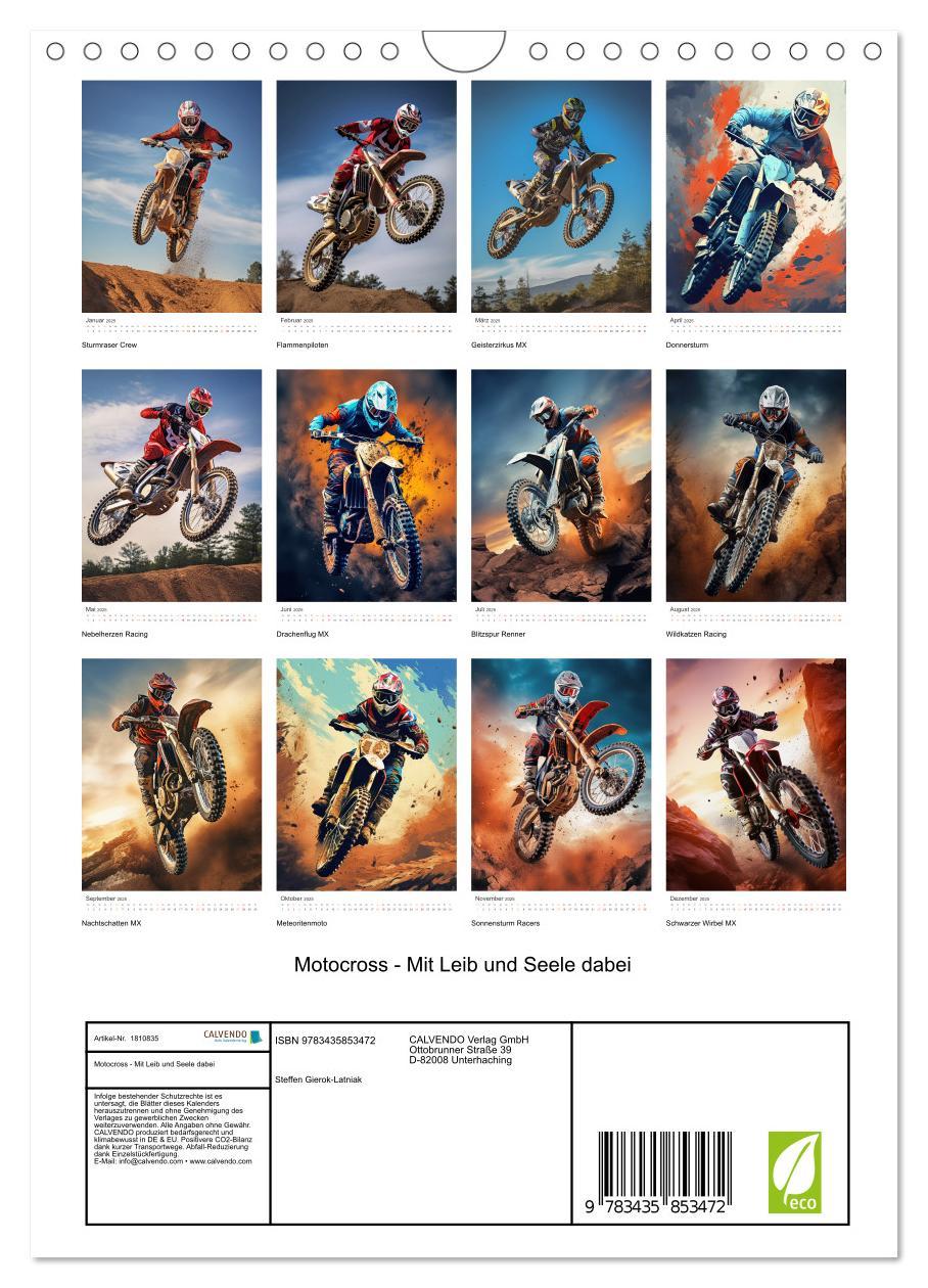 Bild: 9783435853472 | Motocross - Mit Leib und Seele dabei (Wandkalender 2025 DIN A4...