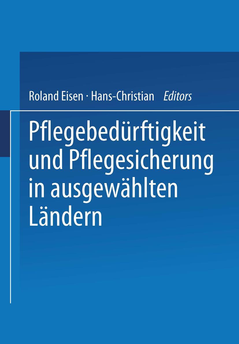 Cover: 9783810025111 | Pflegebedürftigkeit und Pflegesicherung in ausgewählten Ländern | Buch