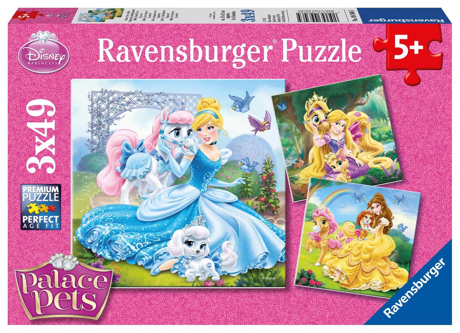 Cover: 4005556093465 | Disney Palace Pets: Belle, Cinderella und Rapunzel. Puzzle 3 x 49...