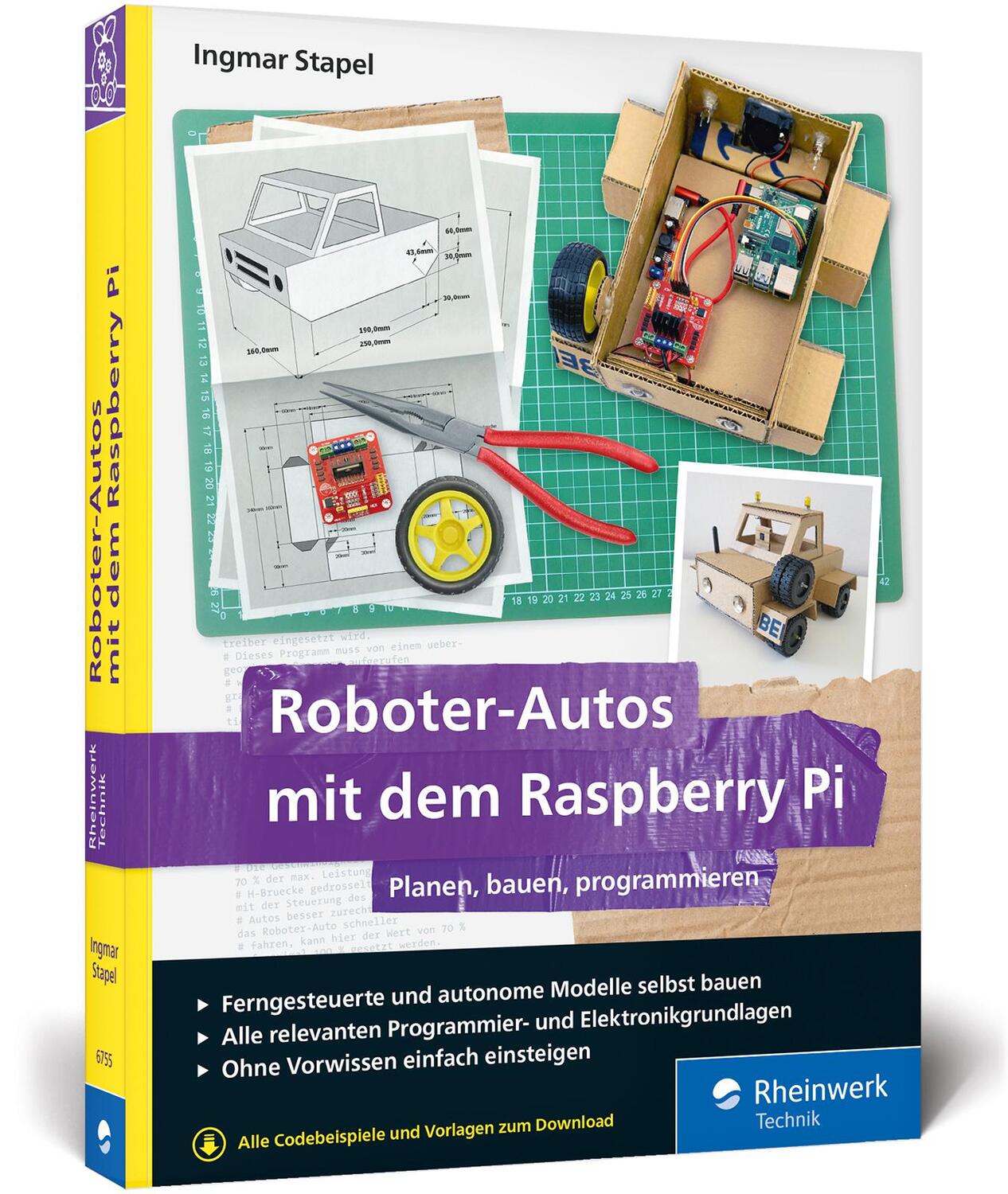 Cover: 9783836267557 | Roboter-Autos mit dem Raspberry Pi | Ingmar Stapel | Taschenbuch