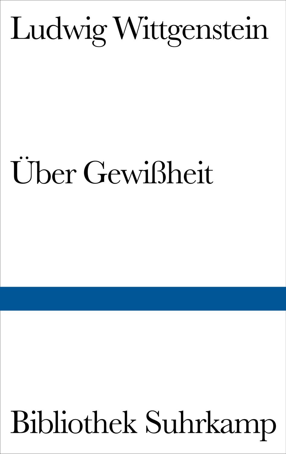 Cover: 9783518012505 | Über Gewißheit | Ludwig Wittgenstein | Buch | Bibliothek Suhrkamp