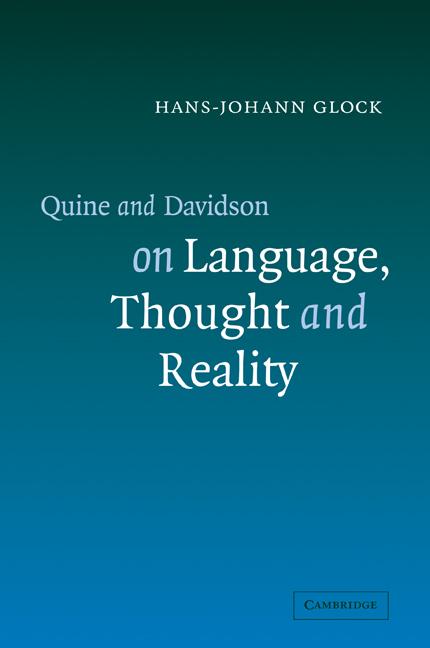 Cover: 9780521048057 | Quine and Davidson on Language, Thought and Reality | Glock | Buch