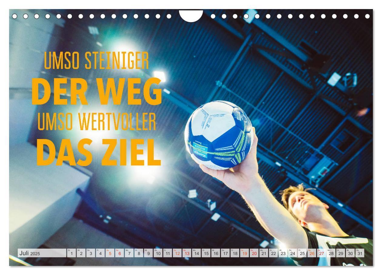 Bild: 9783435117499 | Positive Gedanken - Motivation und Handball (Wandkalender 2025 DIN...