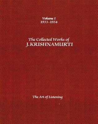 Cover: 9781934989340 | The Collected Works of J. Krishnamurti, Volume I | Jiddu Krishnamurti