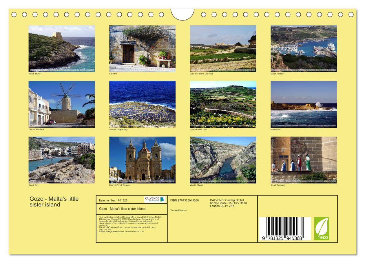 Bild: 9781325945368 | Gozo - Malta's little sister island (Wall Calendar 2025 DIN A4...