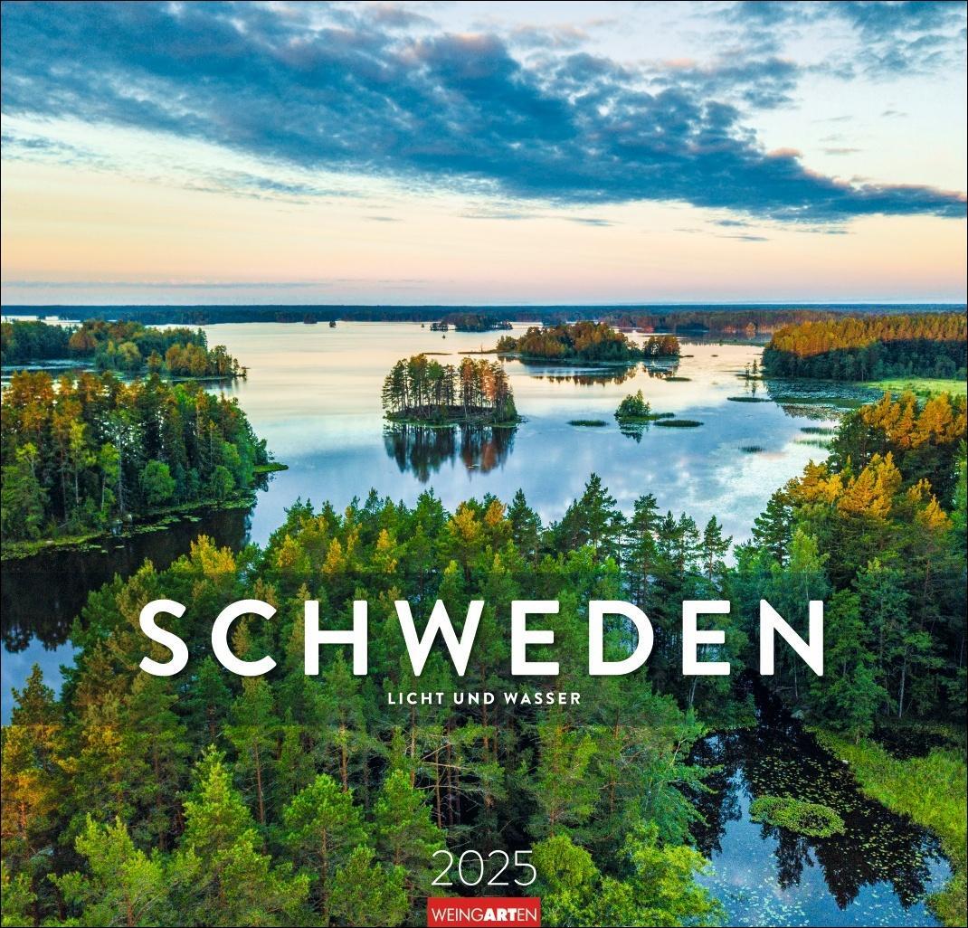 Cover: 9783839900727 | Schweden Kalender 2025 - Licht und Wasser | Kalender | Spiralbindung