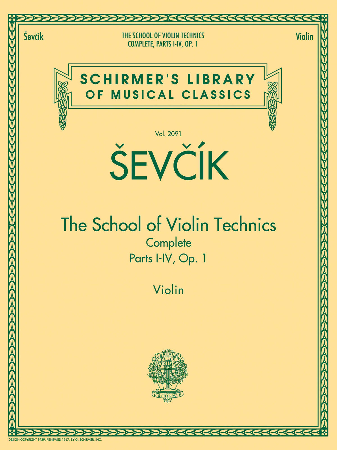 Cover: 884088475758 | The School of Violin Technics Complete, Op. 1 | Otakar Sevcik | String