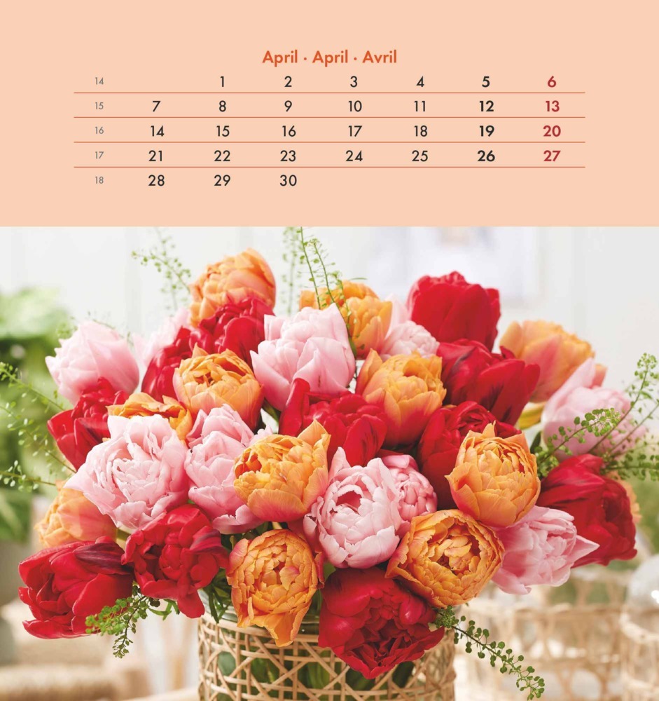 Bild: 4251732342289 | Alpha Edition - Blumengrüße 2025 Postkartenkalender, 16x17cm,...