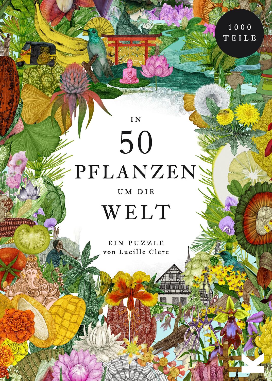 Cover: 9783962443252 | In 50 Pflanzen um die Welt | Ein 1000-Teile-Puzzle | Jonathan Drori