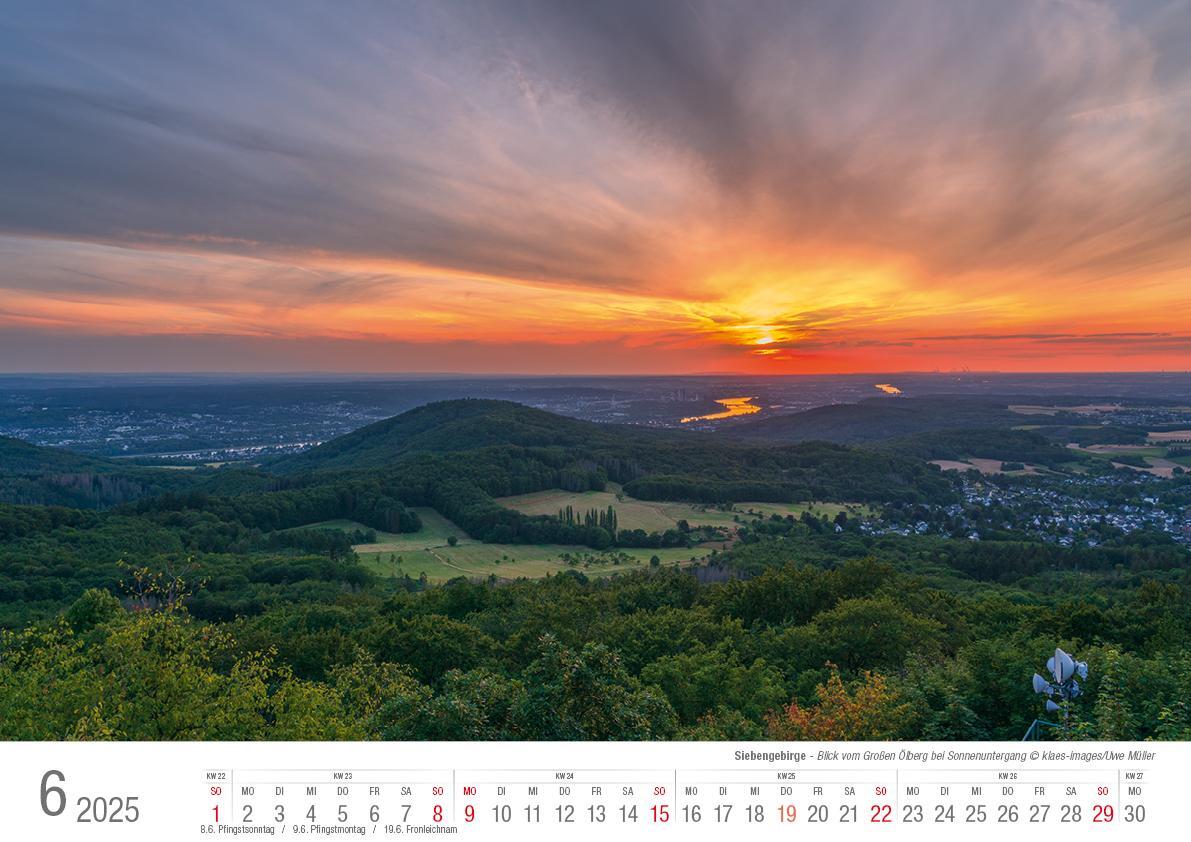 Bild: 9783965352193 | Siebengebirge 2025 Bildkalender A3 quer, spiralgebunden | Holger Klaes