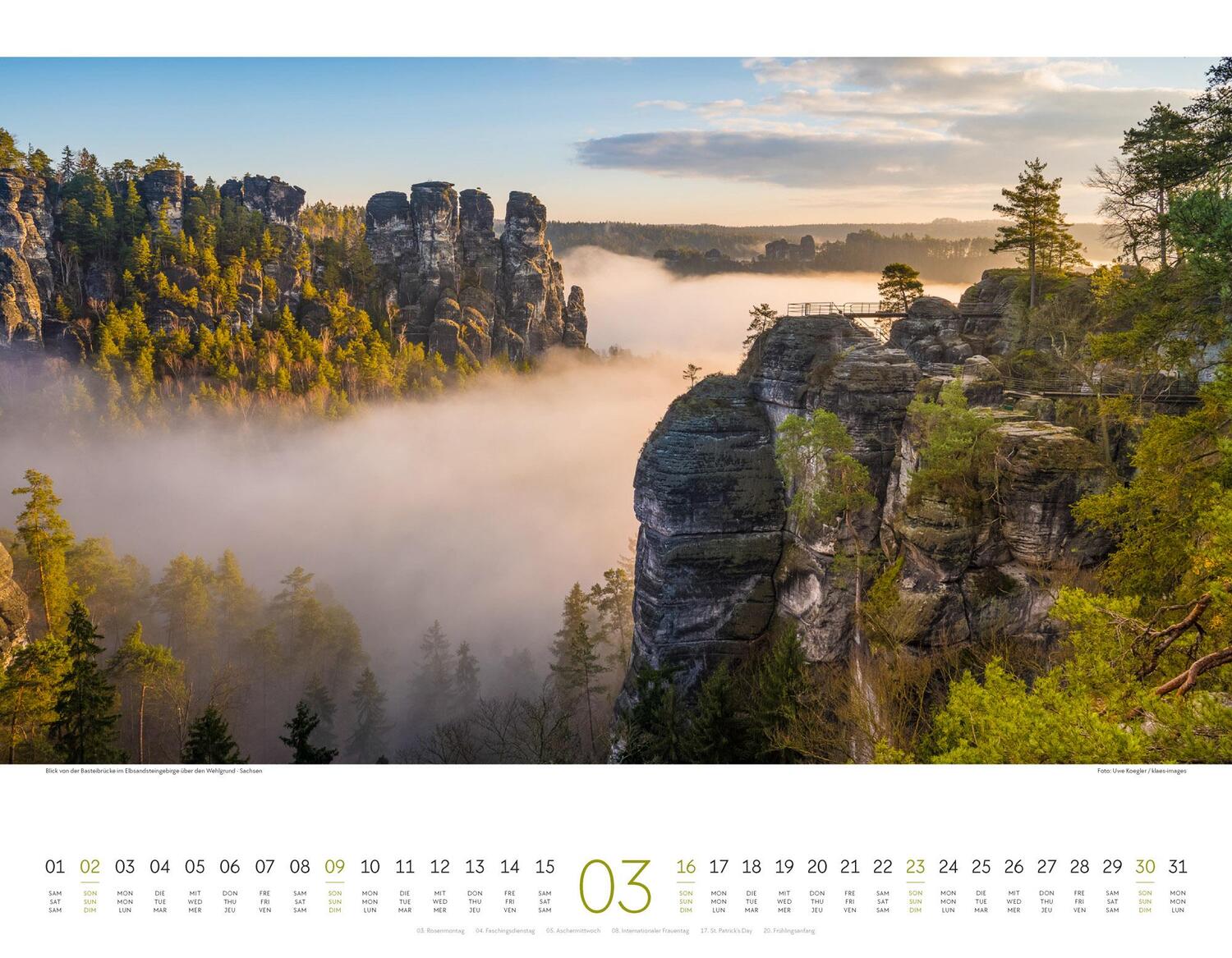 Bild: 9783838425504 | Deutschland - Zauberhafte Landschaften Kalender 2025 | Kunstverlag