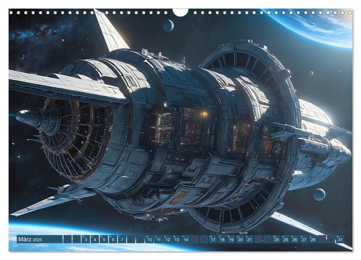 Bild: 9783383851155 | Alien Starships (Wandkalender 2025 DIN A3 quer), CALVENDO...