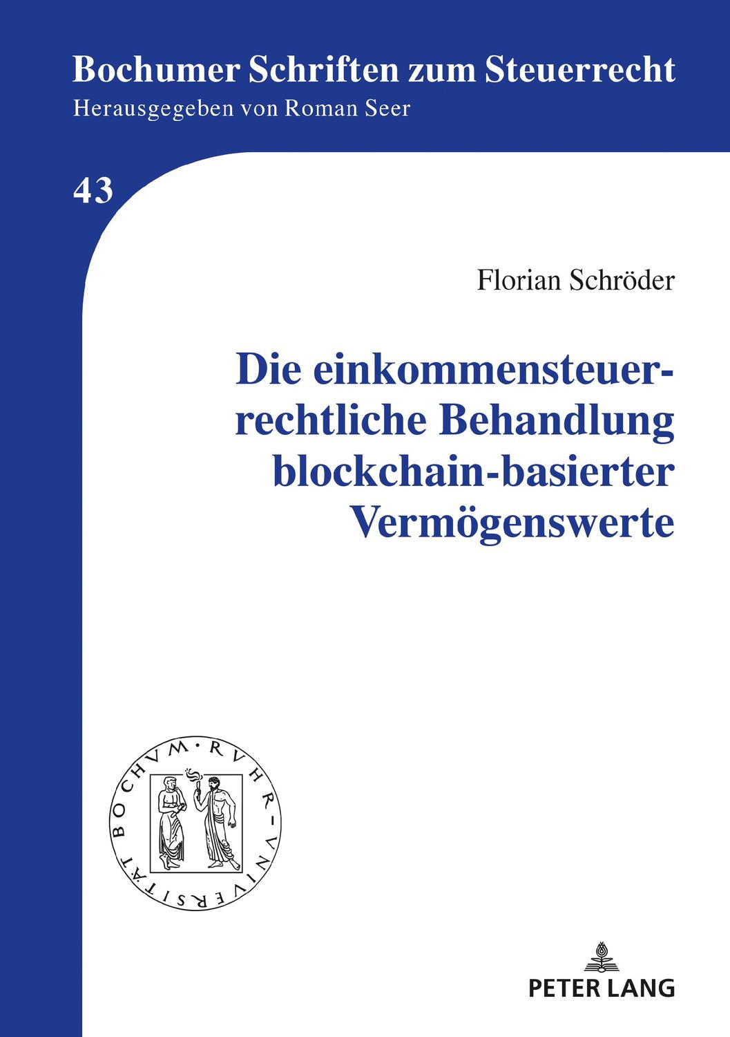 Cover: 9783631875100 | Die einkommensteuerrechtliche Behandlung blockchain-basierter...