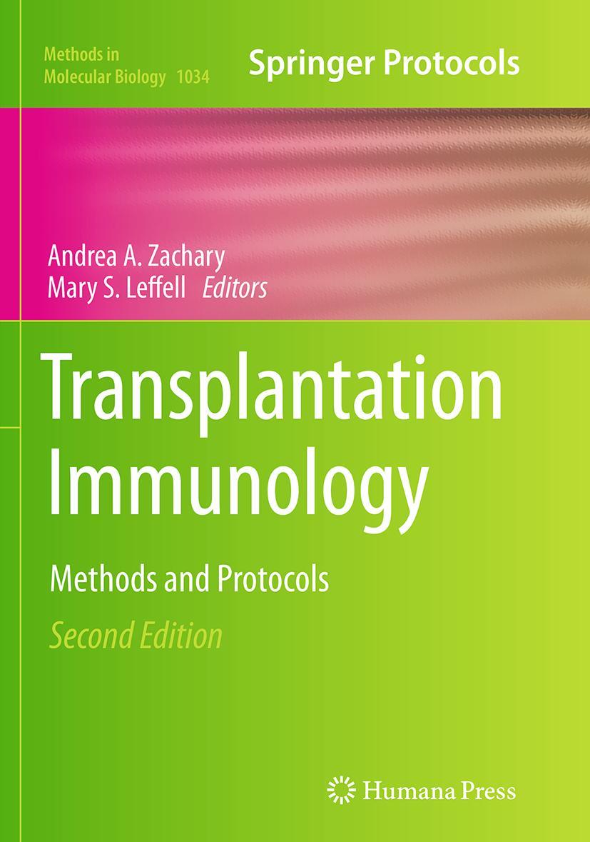 Cover: 9781493960156 | Transplantation Immunology | Methods and Protocols | Leffell (u. a.)