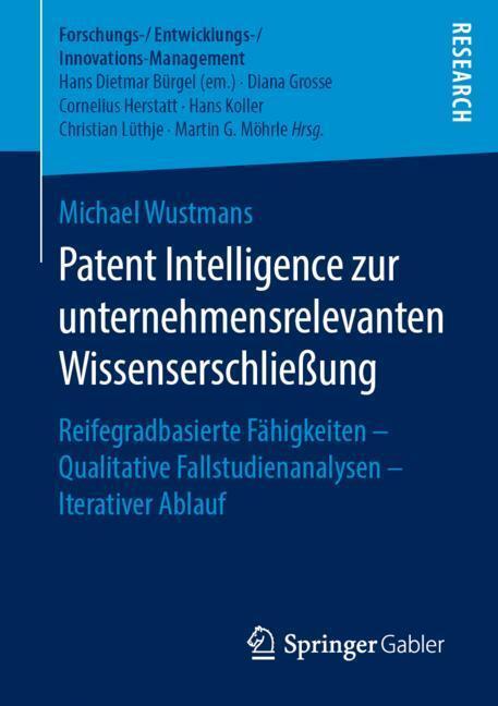 Cover: 9783658240653 | Patent Intelligence zur unternehmensrelevanten Wissenserschließung