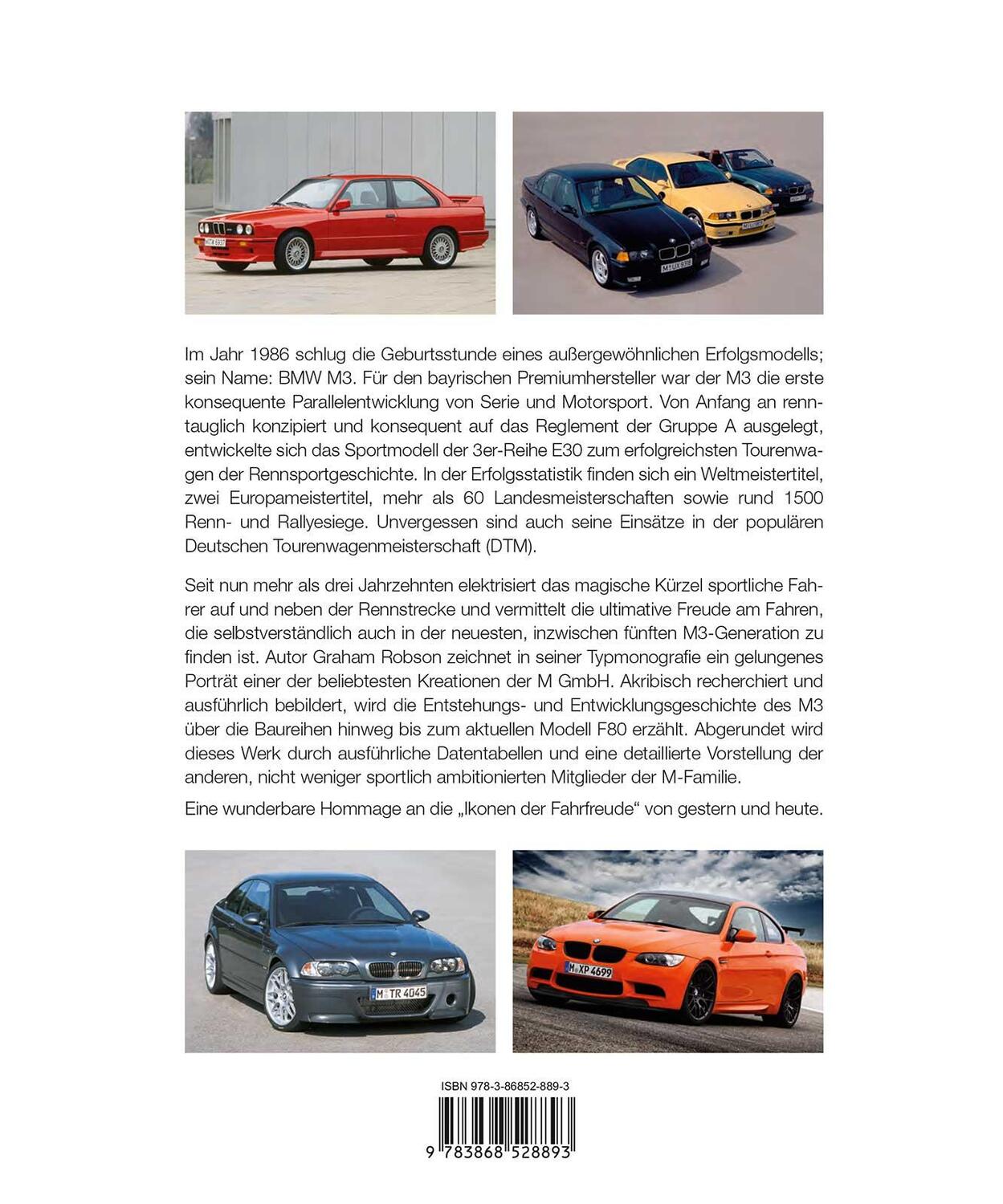 Bild: 9783868528893 | BMW M3 | Entwicklung - Modelle - Technik | Graham Robson | Buch | 2014