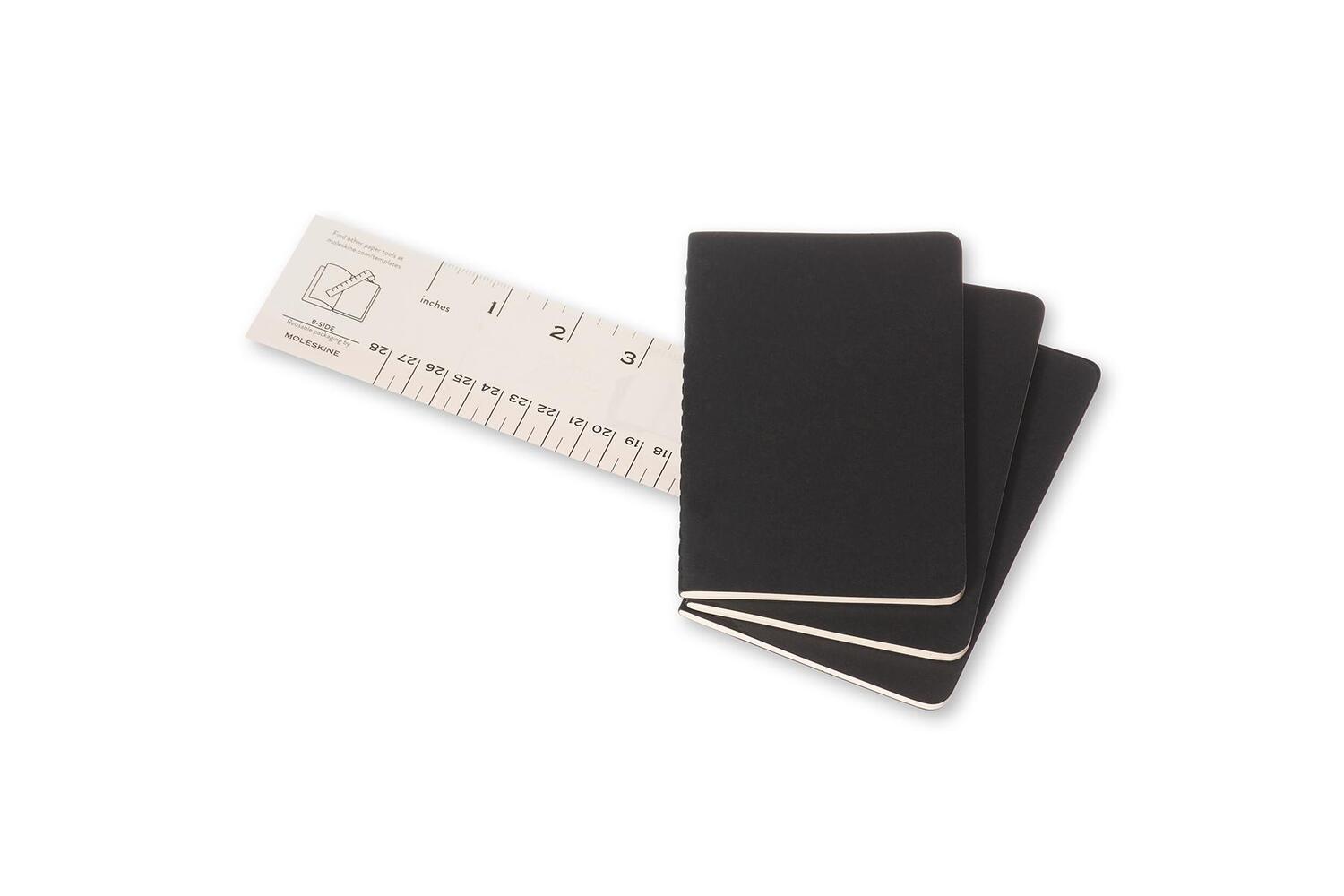 Bild: 9788883704901 | Moleskine Cahier pocket kariert schwarz DIN A6. 3er Pack | Taschenbuch