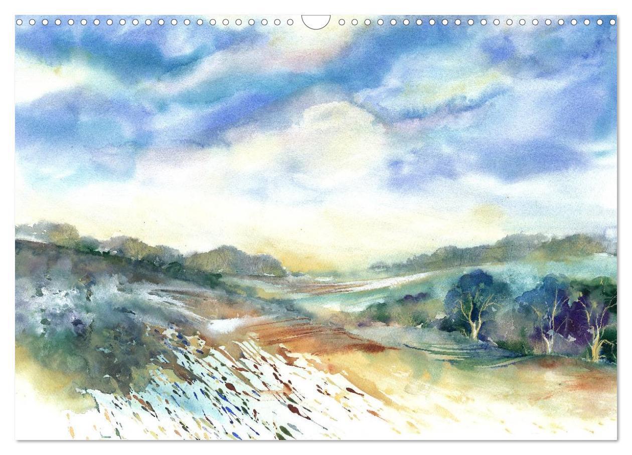 Bild: 9783435482054 | Landschaft in Aquarell (Wandkalender 2025 DIN A3 quer), CALVENDO...