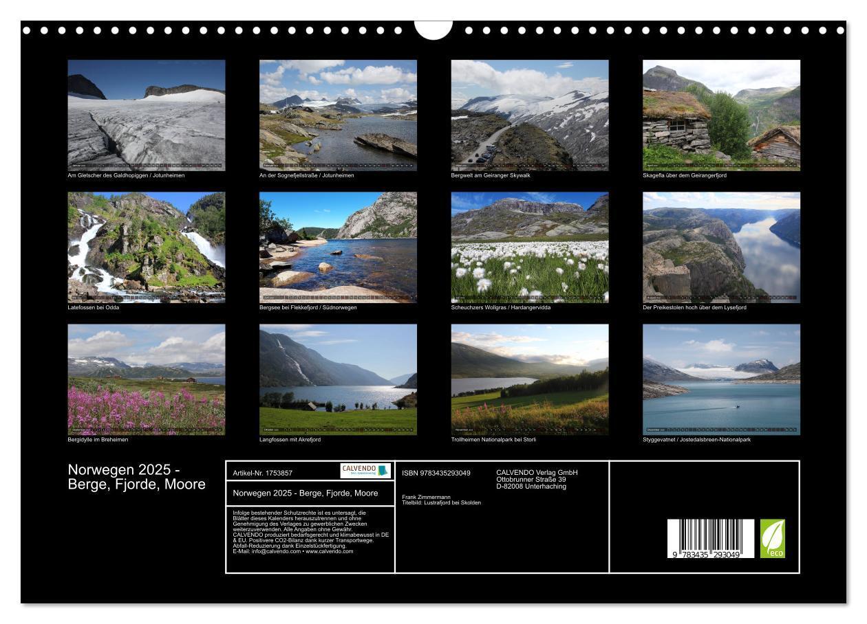 Bild: 9783435293049 | Norwegen 2025 - Berge, Fjorde, Moore (Wandkalender 2025 DIN A3...