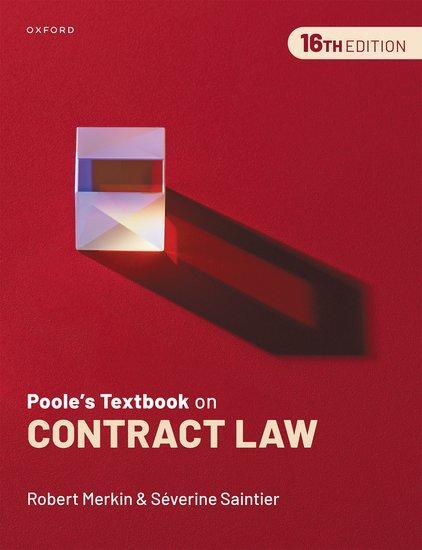 Cover: 9780192885098 | Poole's Textbook on Contract Law | Robert Merkin KC (u. a.) | Buch