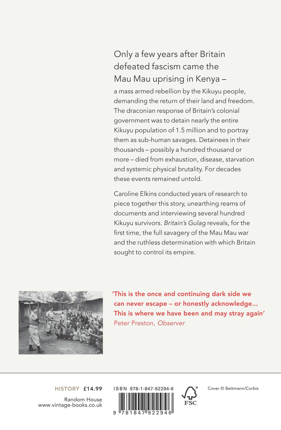 Rückseite: 9781847922946 | Britain's Gulag | The Brutal End of Empire in Kenya | Caroline Elkins