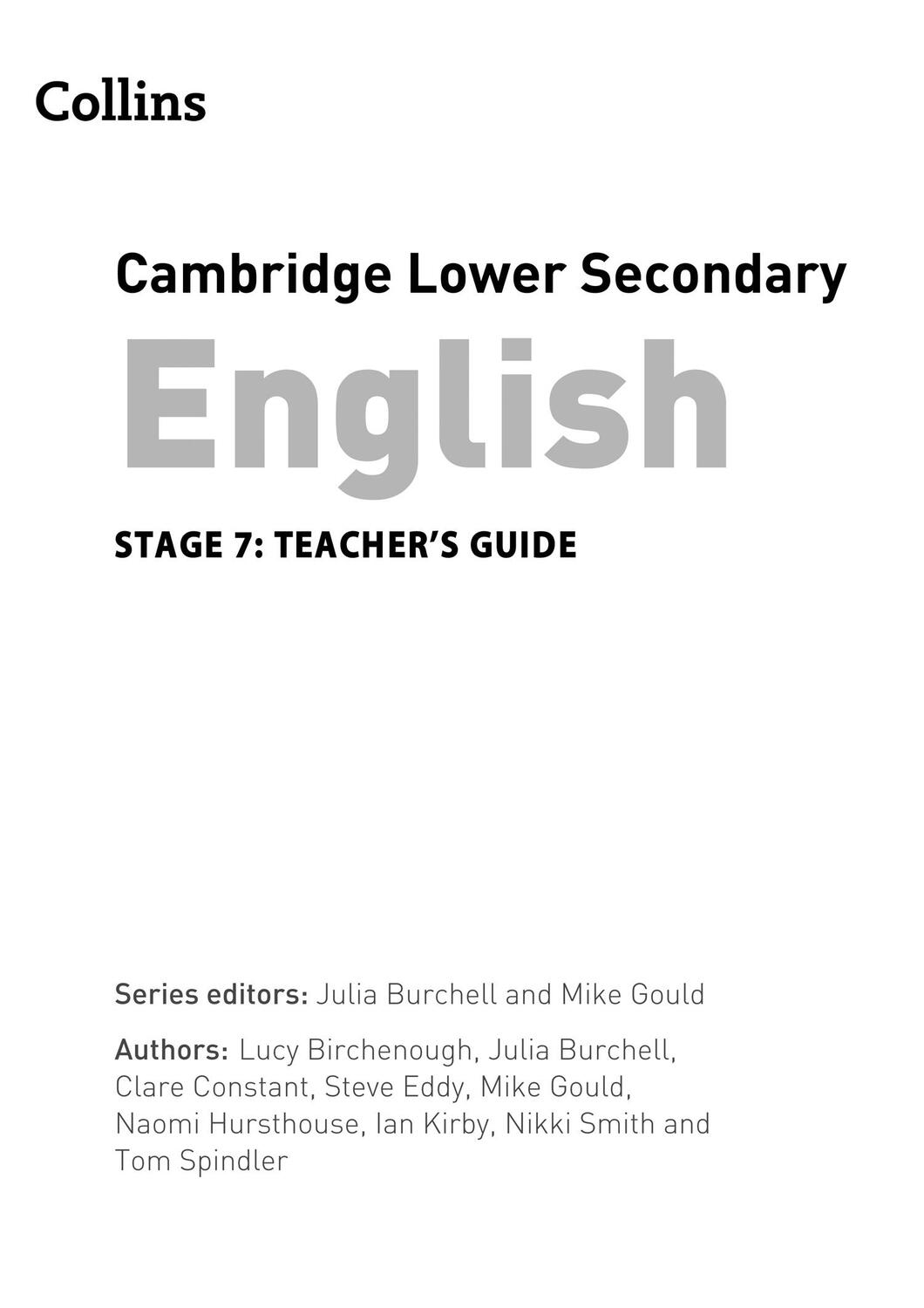 Bild: 9780008364090 | Lower Secondary English Teacher's Guide: Stage 7 | Constant (u. a.)