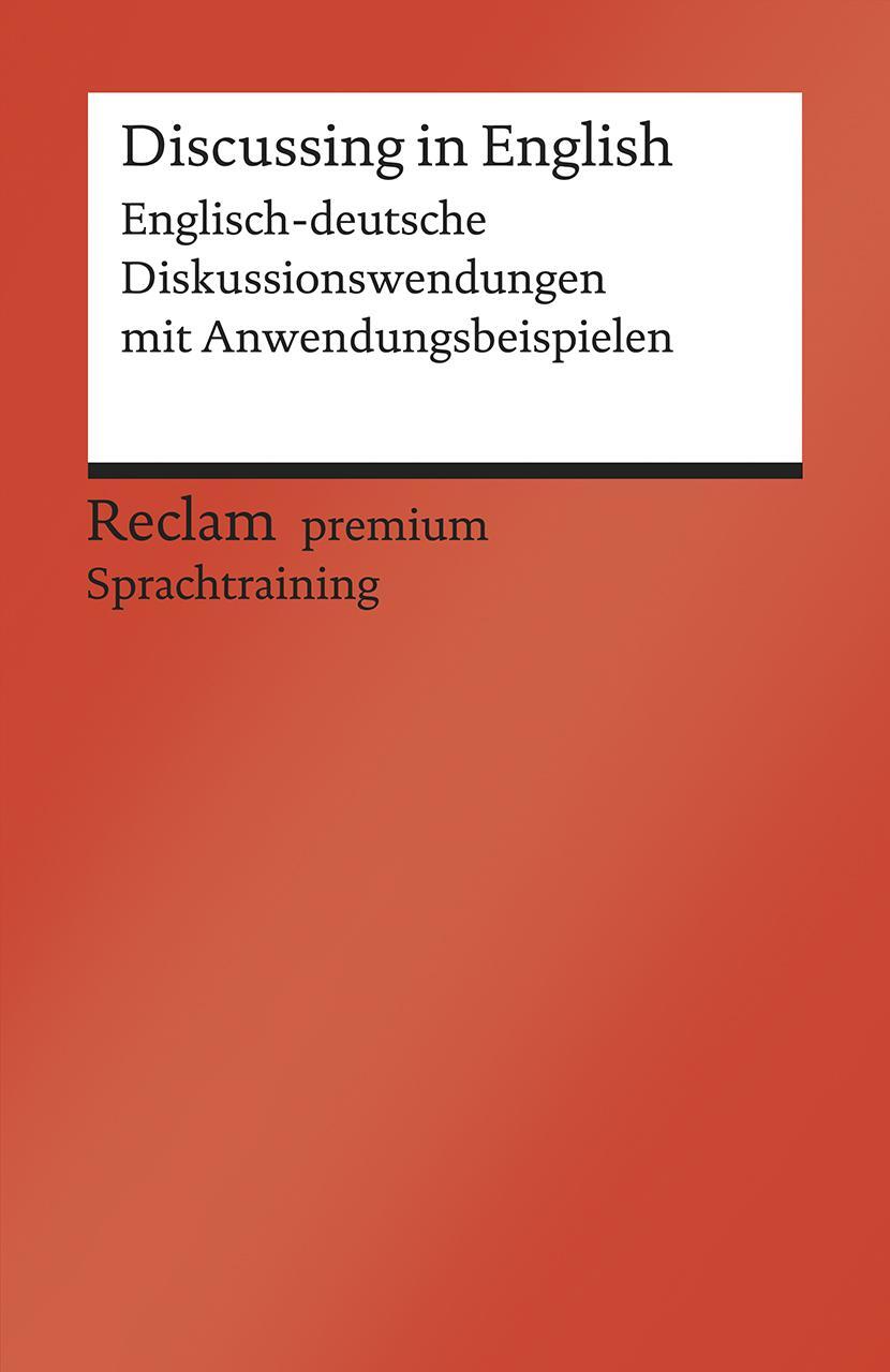 Cover: 9783150199800 | Discussing in English | Heinz-Otto Hohmann | Taschenbuch | Deutsch