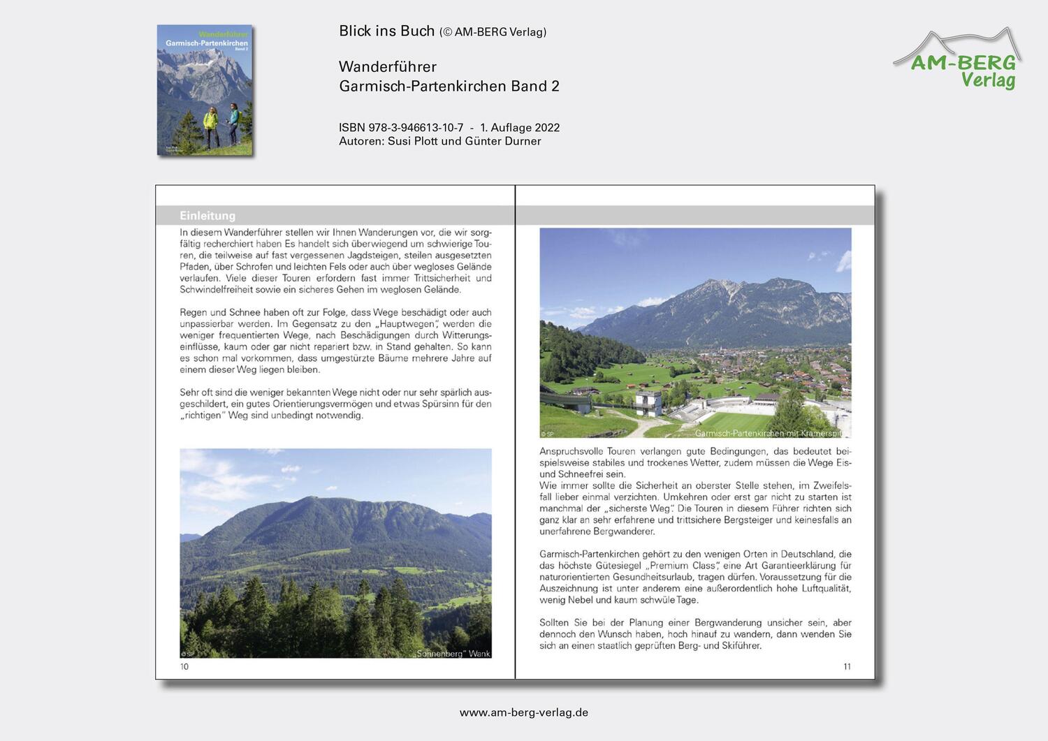 Bild: 9783946613107 | Wanderführer Garmisch-Partenkirchen Band 2 | Susi Plott (u. a.) | Buch