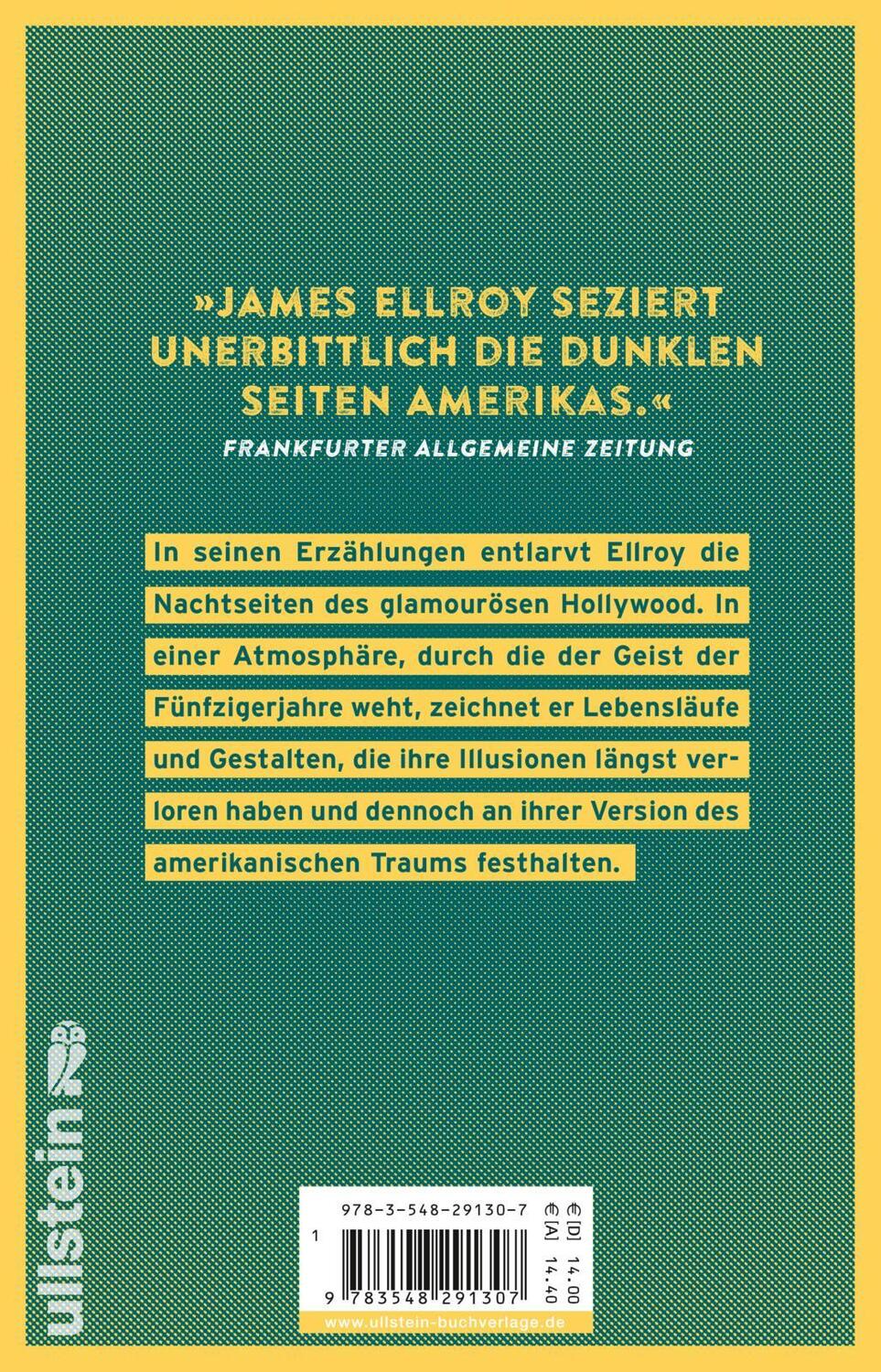 Rückseite: 9783548291307 | Hollywood Nachtstücke | James Ellroy | Taschenbuch | Deutsch | 2019