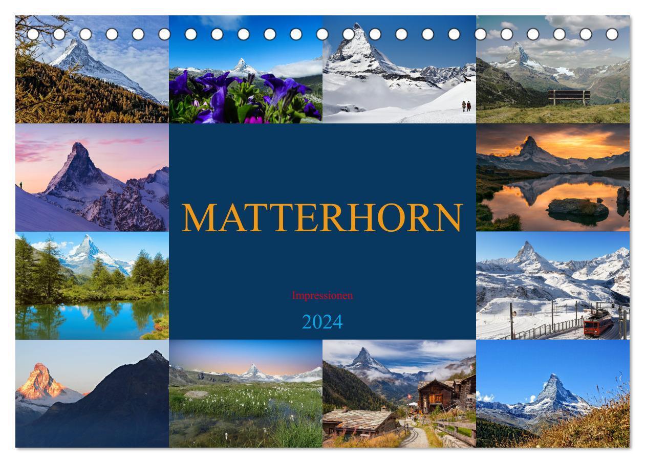 Cover: 9783383547577 | MATTERHORN Impressionen (Tischkalender 2024 DIN A5 quer), CALVENDO...