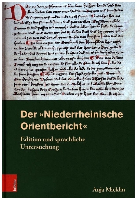 Cover: 9783412519650 | Der »Niederrheinische Orientbericht« | Anja Micklin | Buch | 489 S.