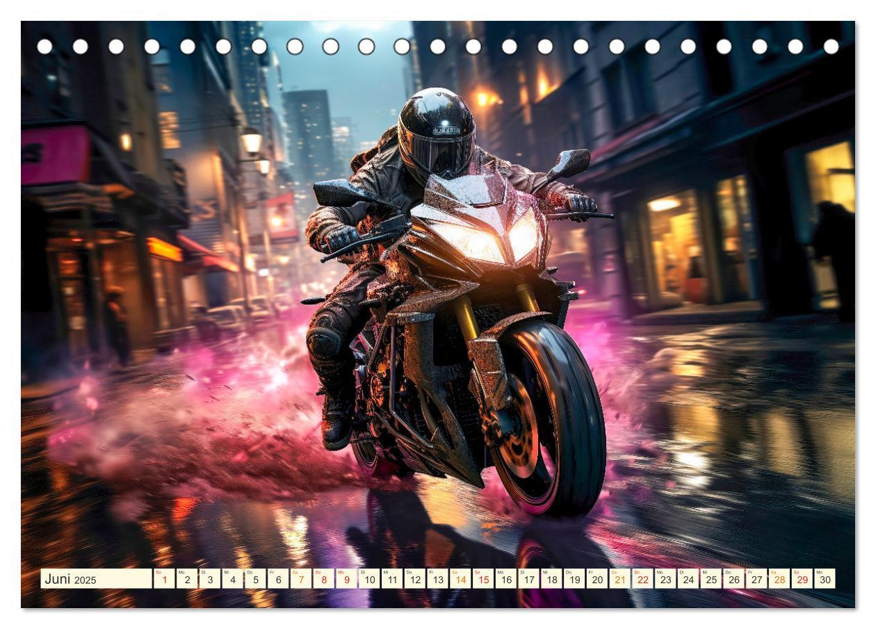 Bild: 9783383892349 | Motorrad Fantasien (Tischkalender 2025 DIN A5 quer), CALVENDO...