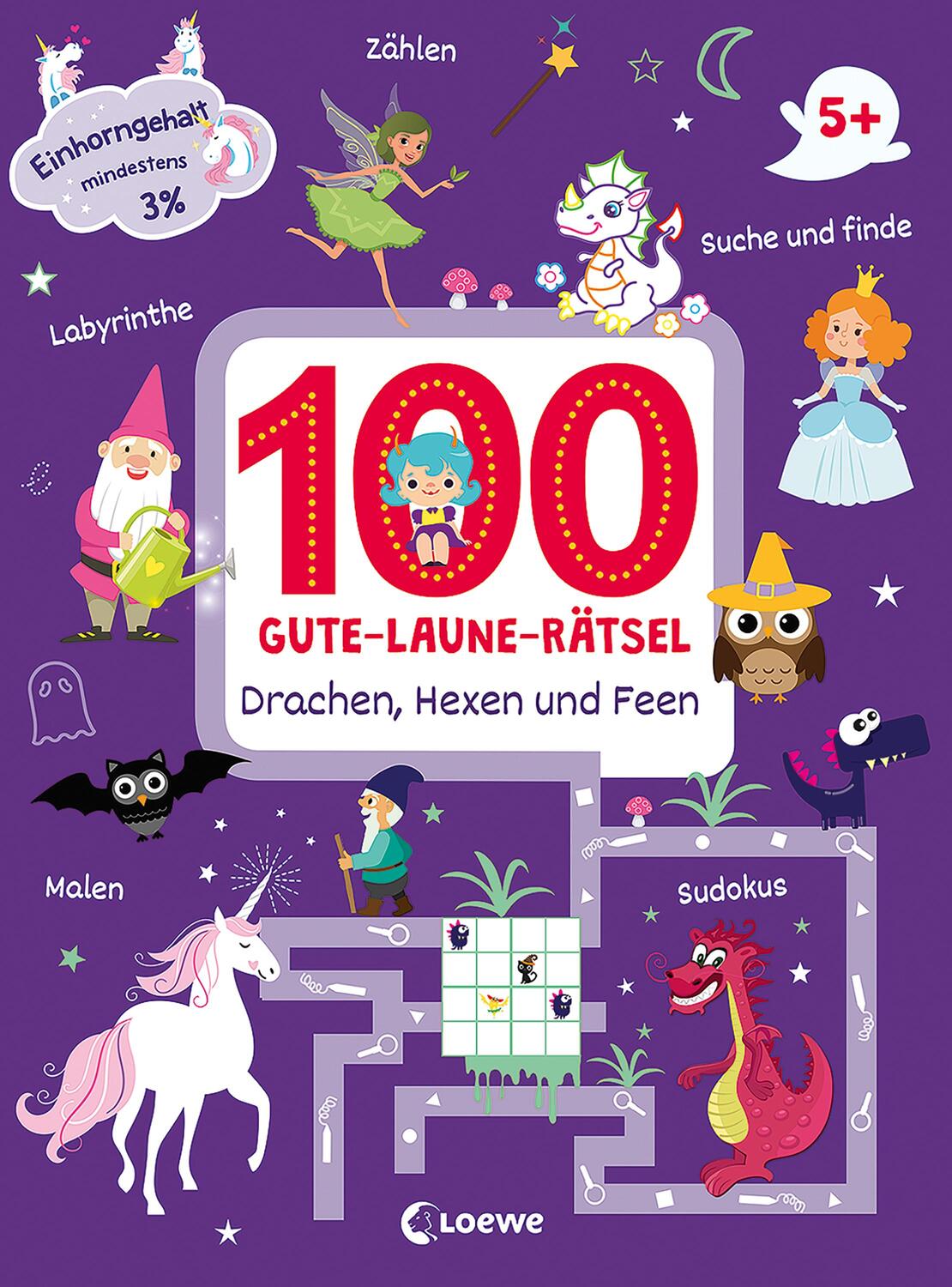 Cover: 9783743211629 | 100 Gute-Laune-Rätsel - Drachen, Hexen und Feen | Taschenbuch | 2021
