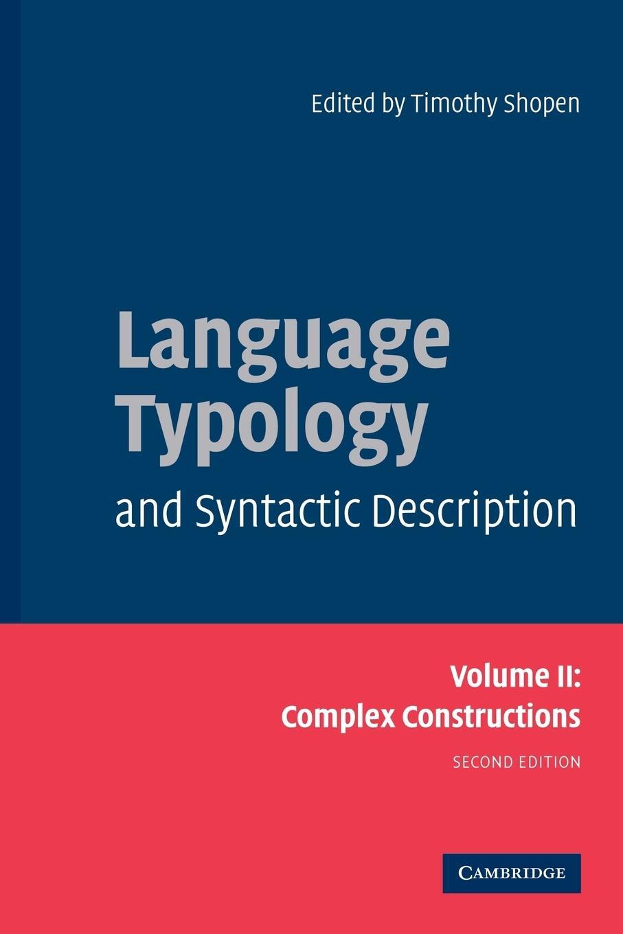 Cover: 9780521588560 | Language Typology and Syntactic Description, Volume II | Shopen | Buch